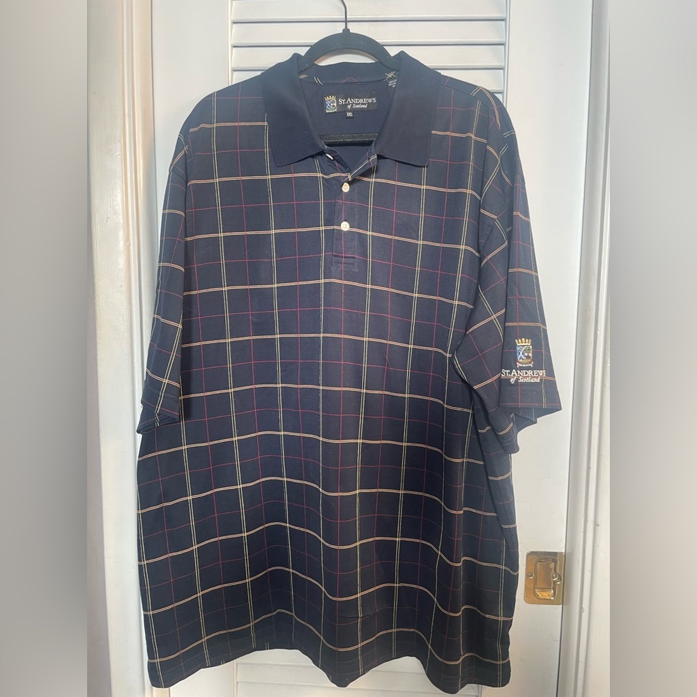 St ANDREWS Of Scotland XXL 2X like New Plaid Golf
PoloLightweight cotton/blend.